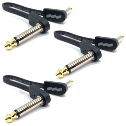 Imagem de Cabo Pedal Flat Ebs Deluxe Patch 10cm Kit Com 3 Cabos