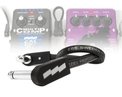 Imagem de Cabo Pedal Flat Ebs Deluxe Patch 10cm Kit Com 3 Cabos