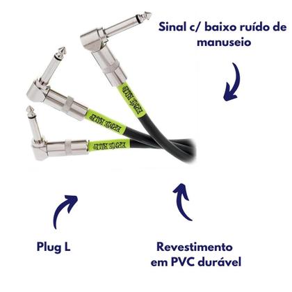 Imagem de Cabo pedal/pedal 6 (15,24 cm) plug l/l pct c/3 ernie ball