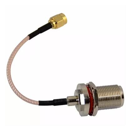 Imagem de Cabo Pigtail - SMA Macho X N Fêmea - 24 cm