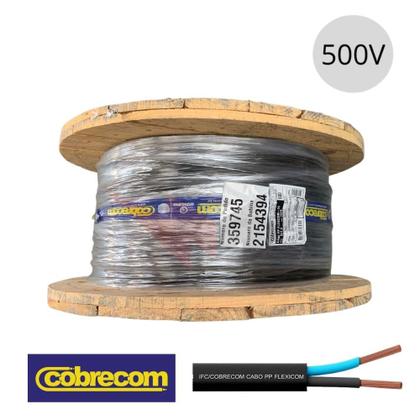 Imagem de Cabo Pp 2 Vias Fio De Comando Flexível 2x1,50mm Com 95 metros