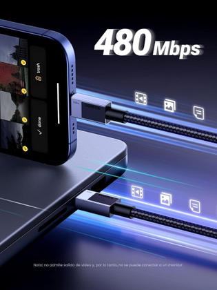 Imagem de Cabo rápido UGREEN USB C / Tipo C PD 100W 20V 5A ( 2 metros ) suporta PD3.0 QC4.0 65W 45W 33W Nylon