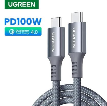 Imagem de Cabo Rápido Ugreen Usb Tipo C 100W 20V 5A Pd3.0 Flexível 2M,