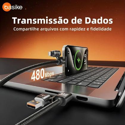 Imagem de Cabo Rápido Usb 4 em 1 Tipo- C E Lightning 1.2m Nylon BA-CBO-235