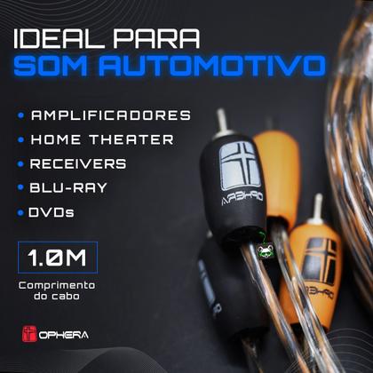 Imagem de Cabo RCA 100% Cobre 1M Trançado Profissional Ophera Phantom