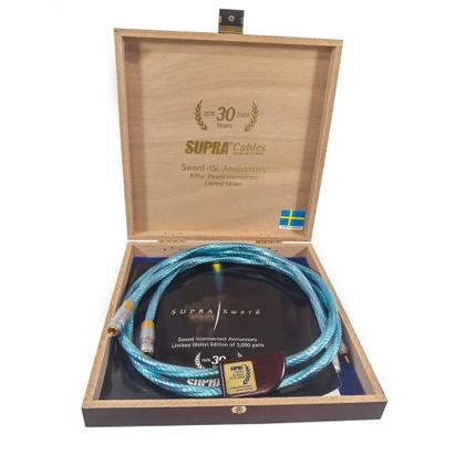Imagem de Cabo RCA high-end Sword-ISL Supra Cables 1mt (Par) Azul Gelo