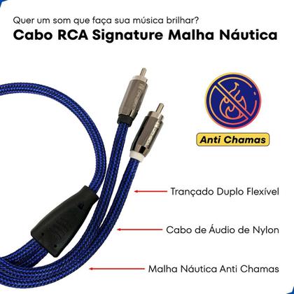 Imagem de Cabo Rca Ophera Signature 5 Metros Blindado Malha Nautica