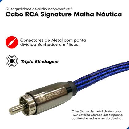 Imagem de Cabo Rca Ophera Signature 5 Metros Blindado Malha Nautica