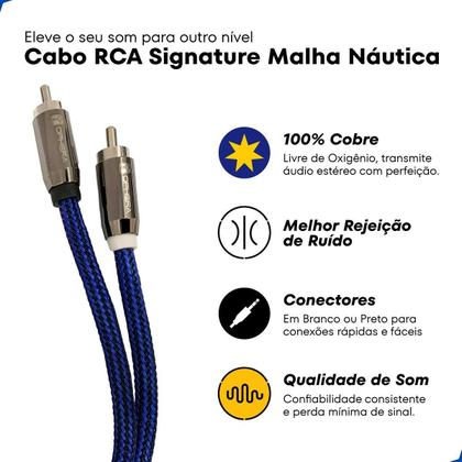 Imagem de Cabo Rca Ophera Signature 5 Metros Blindado Malha Nautica