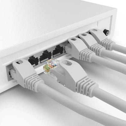 Imagem de Cabo Rede Patch Cord Rj45 Cat6 Cinza 3 Metros