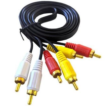 Imagem de Cabo reforçado 3rca macho x 3rca macho  de áudio e vídeo - 1,5 metros