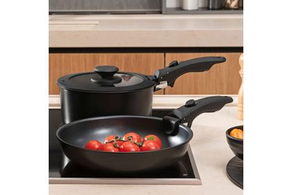 Imagem de Cabo removivel para jogo de panelas ceramic life fit brinox preto