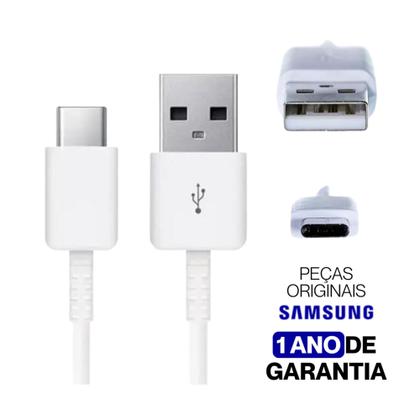 Imagem de Cabo Samsung USB p/ Tipo C Branco 1m A13 A24 A32 A53 S20 S21 Fe Original
