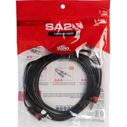 Imagem de Cabo santo angelo audio c/ conectores 1 p2st x 2 rca ca7 2m