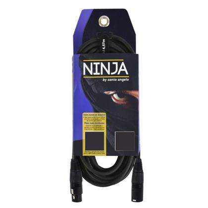 Imagem de Cabo santo angelo xlr macho + xlr femea 0,20mm ninja lw b 10ft/3,05m (cab-04)