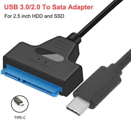 Imagem de Cabo SATA para USB C 3.0 , Adaptador Conversor de Unidade de Disco Rígido SATA