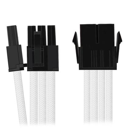 Imagem de Cabo sleeved branco extensor fonte para gpu 6+2 = 8 pinos