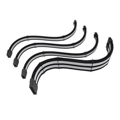 Imagem de Cabo sleeved gamer rise mode preto e branco - rm-sl-bw