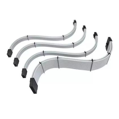 Imagem de Cabo sleeved gamer rise mode preto e branco - rm-sl-bw