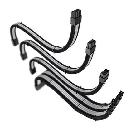 Imagem de Cabo sleeved gamer rise mode preto e branco - rm-sl-bw