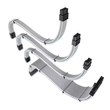 Imagem de Cabo sleeved gamer rise mode preto e branco - rm-sl-bw