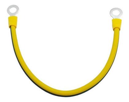 Imagem de Cabo Solar De 4mm² E 20cm Jumper De Aterramento - 4 Peças