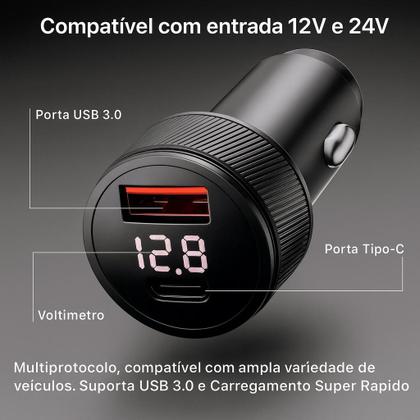 Imagem de Cabo Star Mini Carregador USb cARRO Veicular 12v