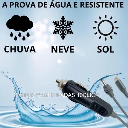Imagem de Cabo Starlinkk Mini Para Carro 3 em 1 Conector P4 Tipo C Perfeito Para Viagem Camping E Trailer Alimentação Direta Bater