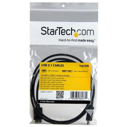 Imagem de Cabo StarTech USB 3.1 tipo C para Micro-B de 1 m