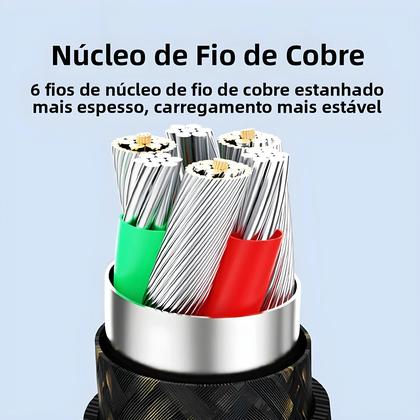 Imagem de Cabo Super Carregador Tipo C Para Tipo C De 240W Com Display Digital, Cabo De Dados USB C De 0,5m-2m