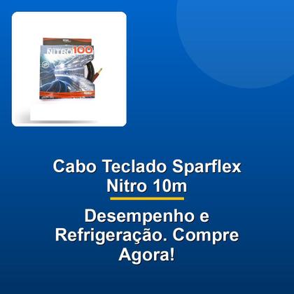 Imagem de Cabo Teclado Sparflex Nitro 10m Preto