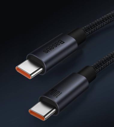 Imagem de Cabo Tipo-c Baseus 100W Turbo USB C/C 1 Metro