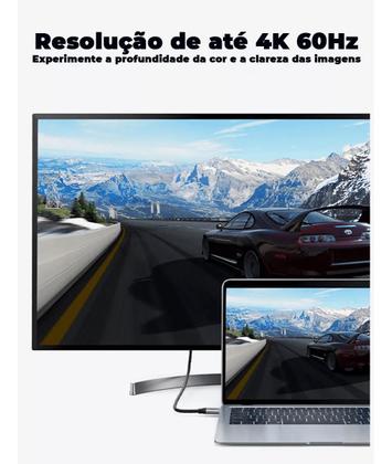 Imagem de Cabo Tipo C Para Hdmi Macho 1.8 Metros 4k Banho Ouro Wbcom