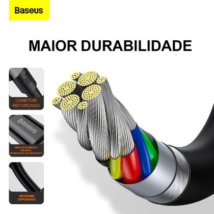 Imagem de Cabo Tipo C para Tipo C de 1 metro Baseus Superior Series 100W  Preto