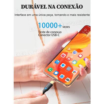 Imagem de Cabo Tipo C para Tipo C Reforçado Carregamento Turbo 3a 2m