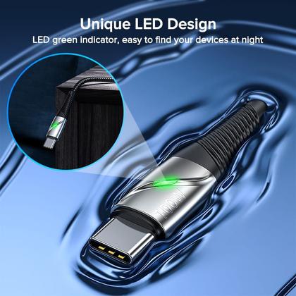 Imagem de Cabo Tipo-c Para Typo-c Qoovi Turbo Qc 3.0 Carga Rápida 100w