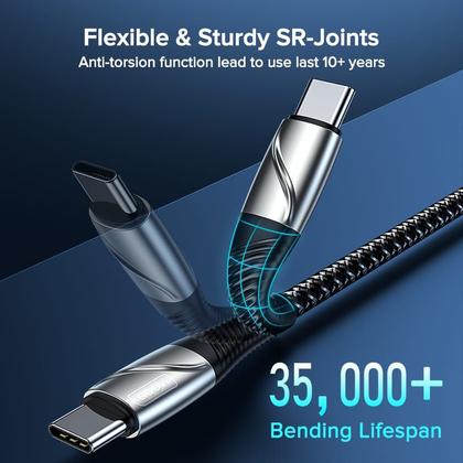 Imagem de Cabo Tipo-c Para Typo-c Qoovi Turbo Qc 3.0 Carga Rápida 100w