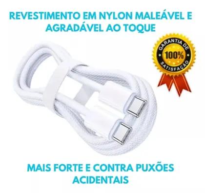 Imagem de Cabo Tipo C Turbo Conector Usb-c 1m Compatível iPhone 15 / 16 Reforçado Todos Modelos 15 16