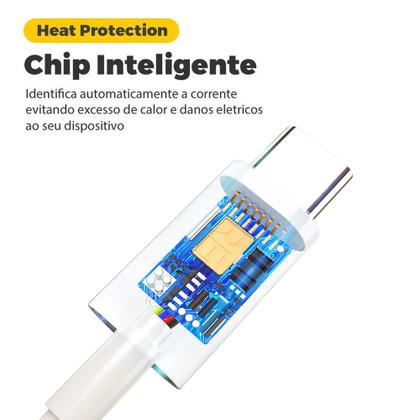 Imagem de Cabo Tipo C x Tipo C 1M Compatível Iphone 15 15 Plus 15 Pro e 15 Pro Max