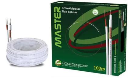 Imagem de Cabo trançado flexivel 4mm p/cftv Condutti 100mts branco
