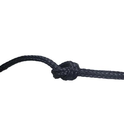 Imagem de Cabo Trançado Monofilamento 6mm Preta Pesca Corda 100 Metros