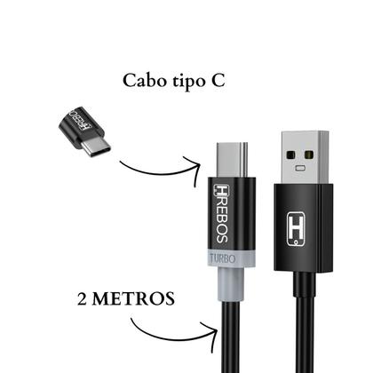 Imagem de Cabo Turbo 2M Tipo-C Para Samsung S25 S24 S23 S22 S21 S20