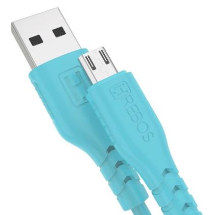 Imagem de Cabo Turbo Colorido Reforçado 1M Micro USB V8 - HREBOS