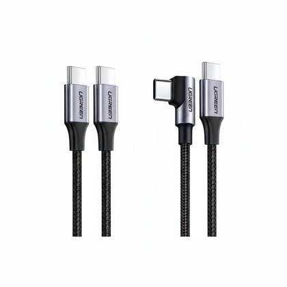 Imagem de Cabo Turbo PD Ugreen, Duplo Tipo C, 60W, Fast Charge, 1m - UG-50150