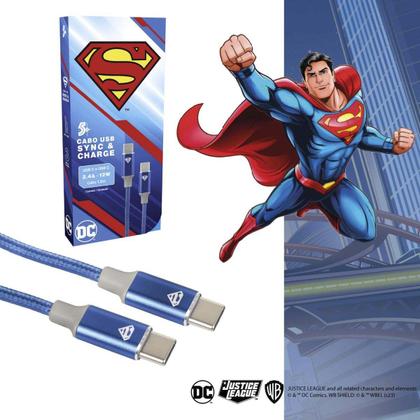 Imagem de Cabo Turbo USB-C Para USB-C Superman Reforçado 5+ 018-0903