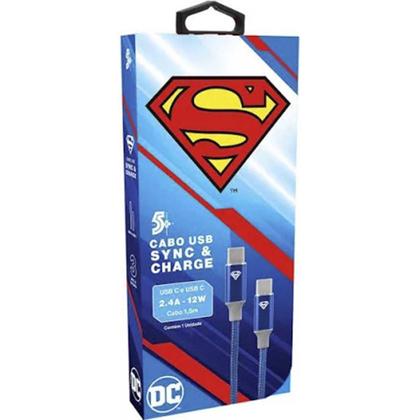 Imagem de Cabo Turbo USB-C Para USB-C Superman Reforçado 5+ 018-0903