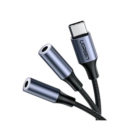 Imagem de Cabo Ugreen Divisor Splitter Usb-c Para 2 X P2 3.5mm 25cm