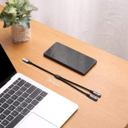Imagem de Cabo Ugreen Divisor Splitter Usb-c Para 2 X P2 3.5mm 25cm