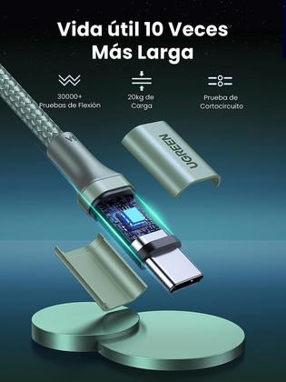 Imagem de Cabo Ugreen Usb Tipo C 100W Pd Carregamento Rápido - 2 Metro