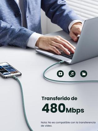 Imagem de Cabo Ugreen Usb Tipo C 100W Pd Carregamento Rápido - 2 Metro